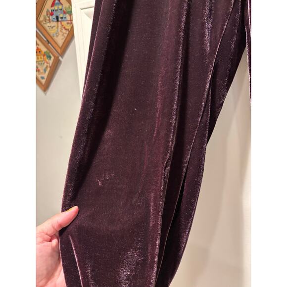 Time and Tru Velvet Jogger Pants - Picture 3 of 5